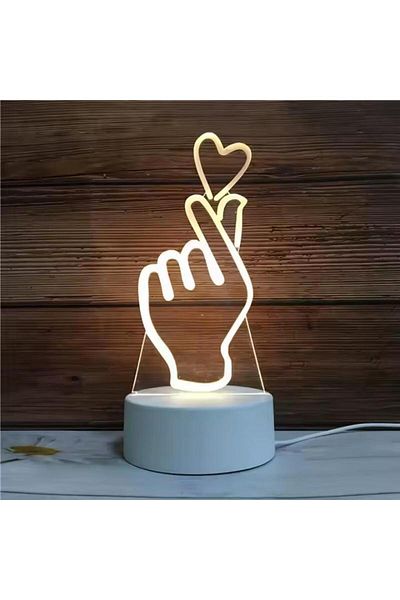 Generic مصباح ليلي ملون ثلاثي الأبعاد LED على شكل كرتون LED مصباح مكتبي ضوء ليلي ضوء جو ضوء أصفر
