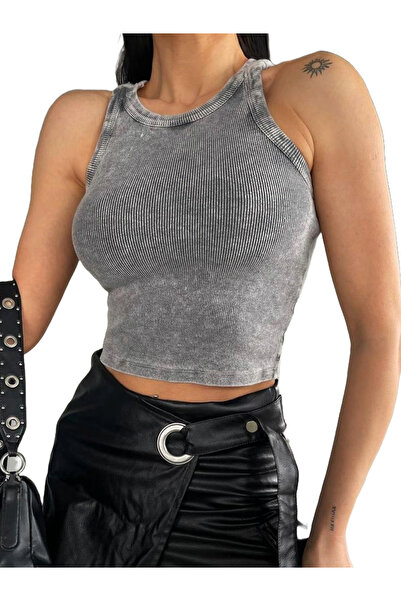 Caddebostan Moda Acid Wash Camisole Tank Top