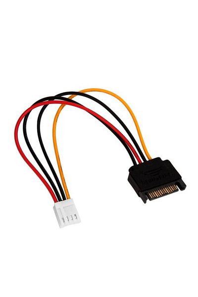 Generic كابل SATA ذو 15 سنًا ذكرًا إلى كابل ID ذو 4 سنون صغير الفم
