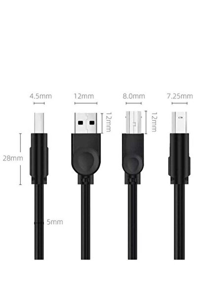 Generic كابل طابعة USB 2.0 عالي السرعة بطول 3 أمتار