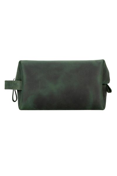 PLM Antique Dark Green Leather Care and Travel Bag - Size X