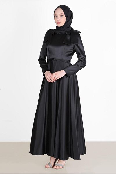 Alvina Bow Detailed Shoulder Dress 42418