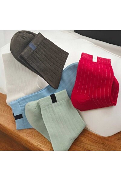 HAYEL 5 чифта раирани, многоцветни, дамски и мъжки, икономични чорапи с шарка дерби, безшевни