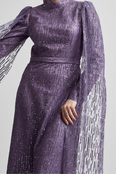 Alvina PUL PAYETLİ ABİYE ELBİSE 50446