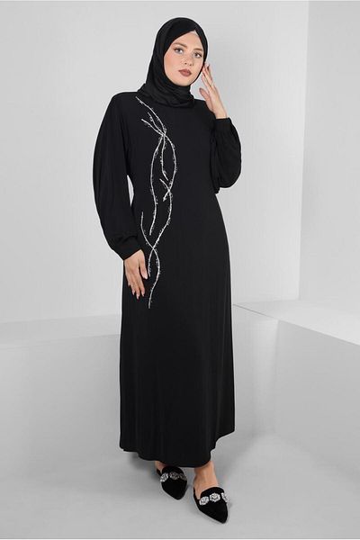 Alvina Rhinestone Embroidered Belted Dress 20357