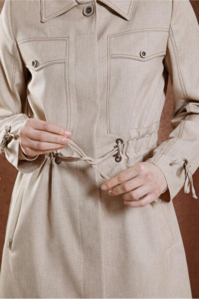 Alvina BELİ BÜZGÜLÜ TRENÇKOT 10867