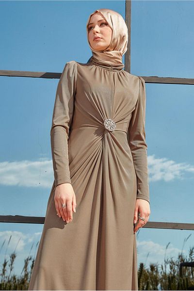 Alvina ROCHIE DE SEARĂ DETALATĂ BROȘĂ DE PIATRĂ 50416