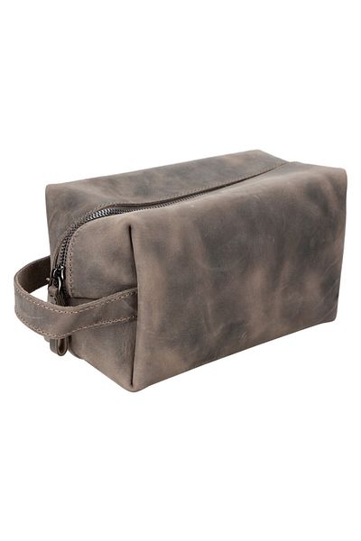 PLM Leather Care and Travel Bag, Size L, Antique Dark Brown