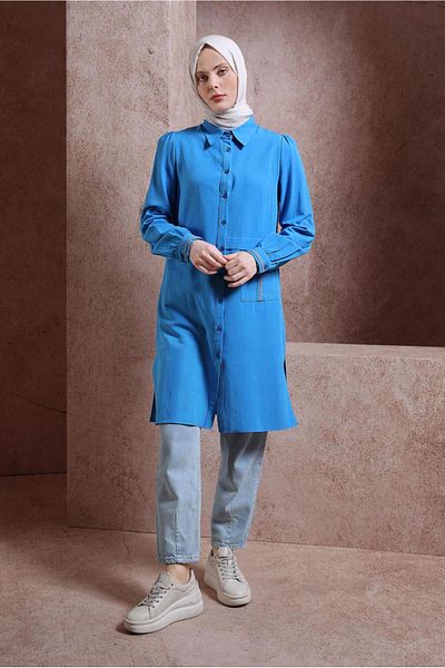 Alvina Linen Textured Tunic - Model 44490