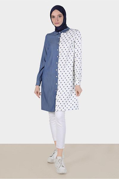 Alvina PATTERNED BUTTONED TUNIC 42781