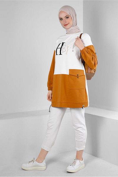 Alvina Tracksuit Tuniki - Printed and Pocketed 43555