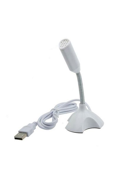 Generic حامل ميكروفون USB لأجهزة الكمبيوتر المحمولة وأجهزة ماك - أبيض