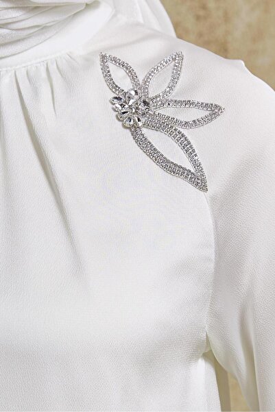 Alvina Satin Tunic - Stone Printed, Model 44586