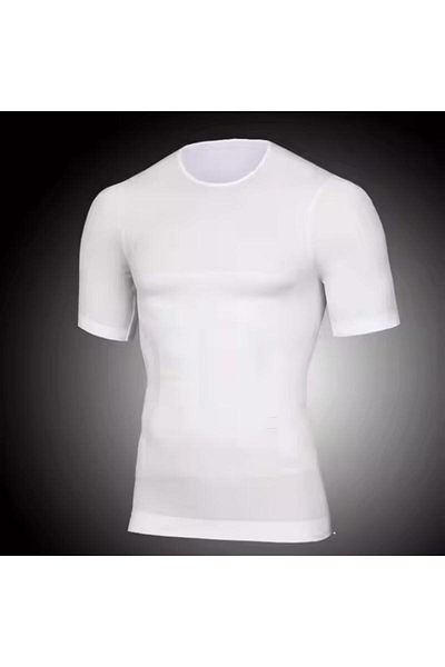 Generic Men's Compression Shirt Undershirt Slimming Tank Top Workout Vest Abs Abdomen Slim Body Shaper S