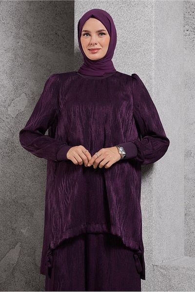 Alvina Jacquard 45253 Model Pants Suit Set