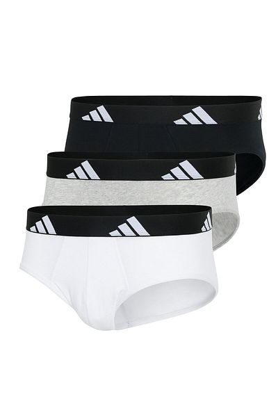 adidas Herren Slip, 3er Pack - Briefs, Active Flex Cotton, Logo, einfarbig