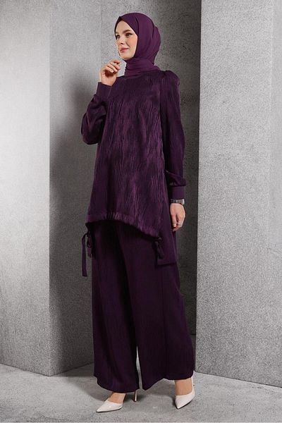 Alvina Jacquard 45253 Model Pants Suit Set