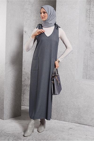 Alvina Φόρεμα Gilet με λαιμόκοψη 45077