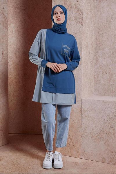 Alvina Tunic 44640 - Striped Tracksuit Tunic