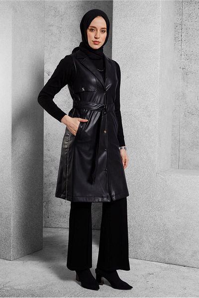 Alvina Belted Sunny Leather Vest 45241