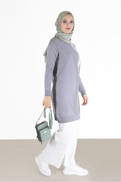 Alvina COLOR RIBBON DETAILED KNITWEAR TUNIC 42107