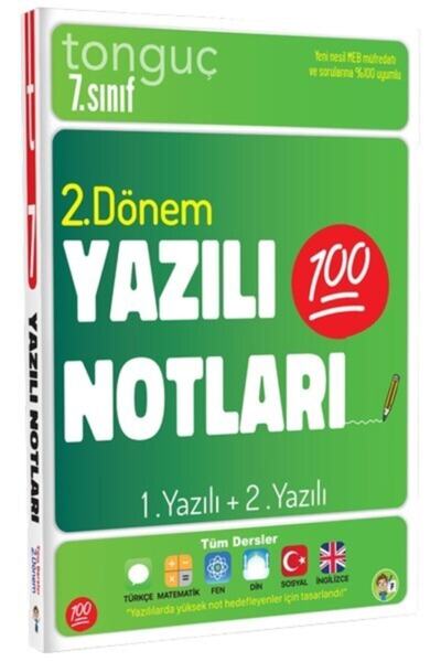 Tonguç Yayınları 7. Sınıf Yazılı Notları 2. Dönem 1 Ve 2. Yazılı