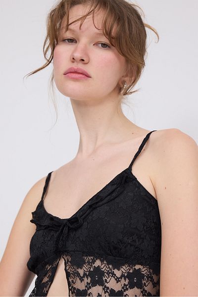 Addax Strappy Lace Tank Top A17105