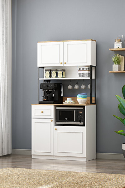 Eymense Vista Çıtalı 2 Kapaklı Çok Amaçlı Kahve Köşesi Dolabı Aytaşı