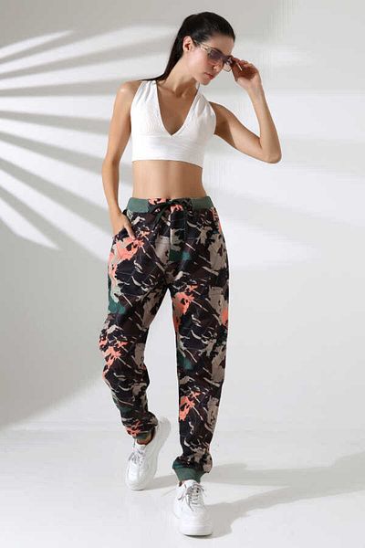 MOSRANİC Unisex Camouflage Patterned Oversize Street Style Sweatpants Ms 1320