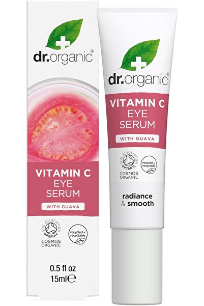 Dr. Organic سيروم فيتامين سي للعين مع الجوافة لتفتيح البشرة وإشراقها ونعومتها، 15 مل