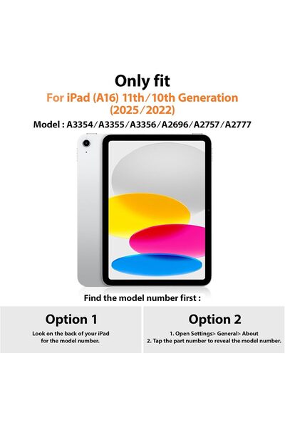 m.tk moveteck Apple Ipad 11 (A16) 2025/10. Nesil 10.9" Uyumlu Kılıf Stand Askılı Zırh Tank Defender Kapak
