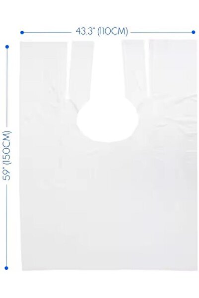 Generic 50pcs Disposable Waterproof Barber Apron Transparent 20X5X15cm Haircut Tools