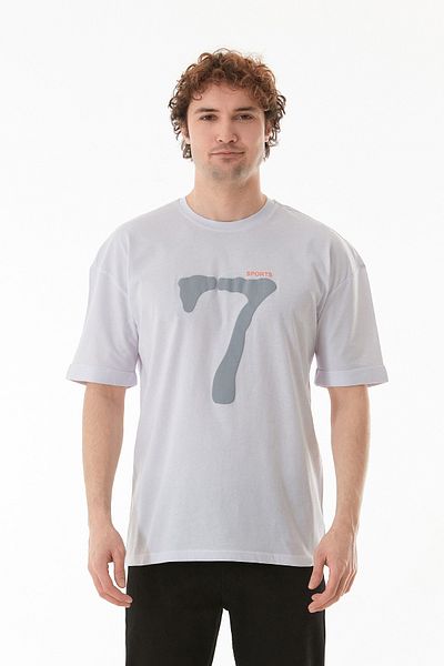 Fulla Moda Μπλουζάκι Sports 7 Printed Oversize