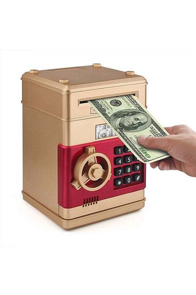 Other Electronic Password Protected Atm Piggy Bank Durable Sturdy Unique Detailed Design 13x12.5x19.5cm