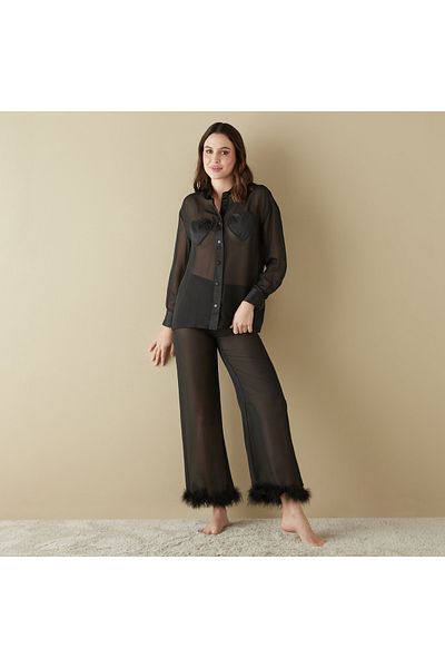 FAV Heart Applique Shirt and Pyjama Set