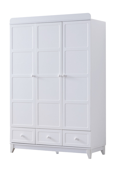Setay Berlin Beyaz Çocuk Odası, Beyaz Berlin 3 Kapaklı Dolap Şifonyer Berlin Karyola