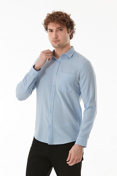 Fulla Moda Βασικό πουκάμισο με κουμπιά τσέπης
