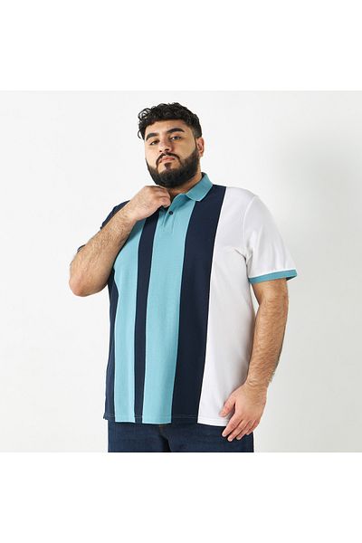 FAV Striped Polo T-shirt with Short Sleeves