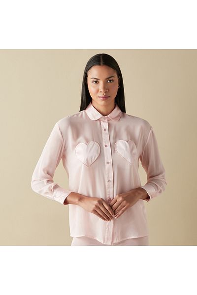 FAV Heart Applique Shirt and Pyjama Set