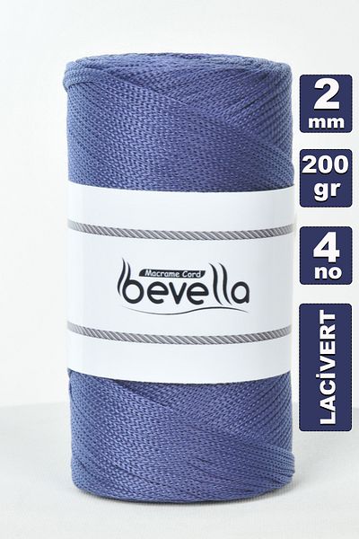 Bevella Macrame Cord Σετ σχοινιού πολυεστέρα Macrame - 2 mm έως 200 gr Απορρύπαντη και νήματα τσάντας