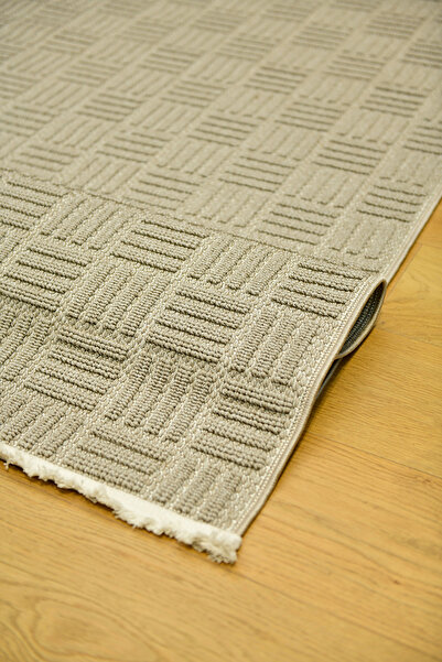 Dinarsu MİRA 68979-072 İskandinav Tarzı Saçaklı Hafif ve İnce Ekonomik Halı