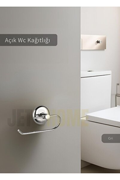 Jet's Home Нержавіючий туалетний папір - Вішалка - Безкришка WC Паперовий три...