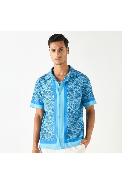FAV Relaxed Fit Floral Print Shirt with Camp Collar