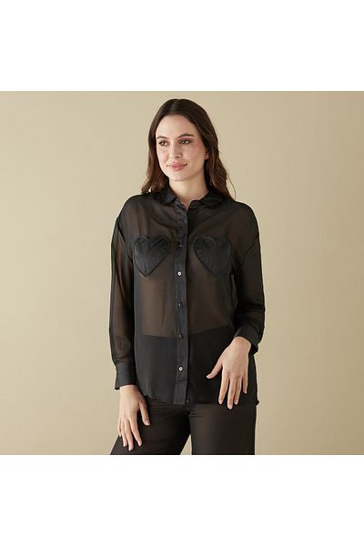 FAV Heart Applique Shirt and Pyjama Set