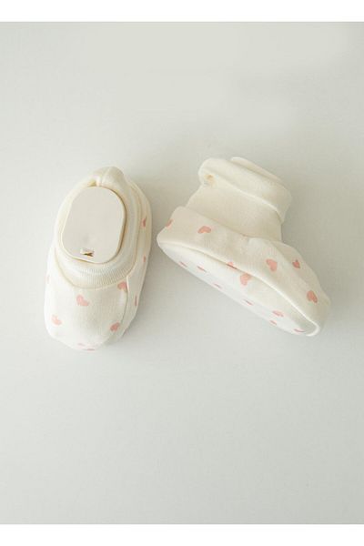 kitikate Organic New Dreams Pink Heart Booties