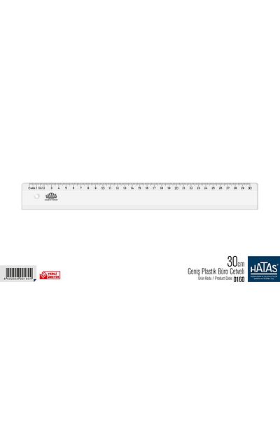 HATAS Standard Ruler Plastic Wide 30 Cm 0160