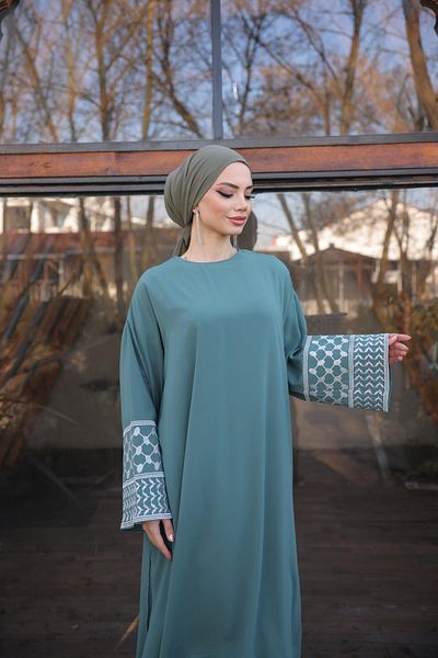 Nissra Ankanoor Mint Embroidered Skirt Suit Model: Anka 255059