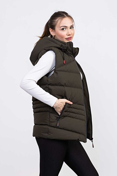 Boymen Su Geçirmez kadın yelek Çıkarılır Kapüsonlu Yelek rahat kalıp