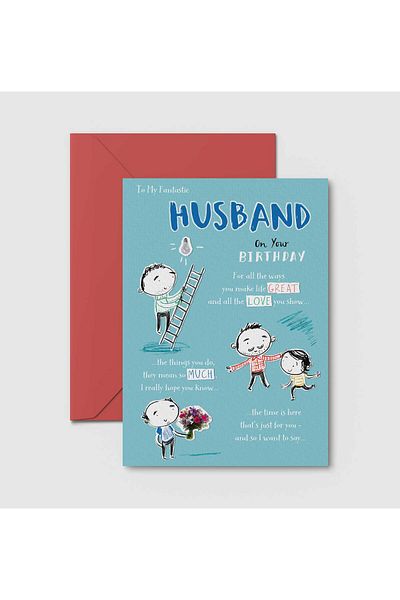 HRS Marriage Love and Anniversary Greeting Card & Envelope