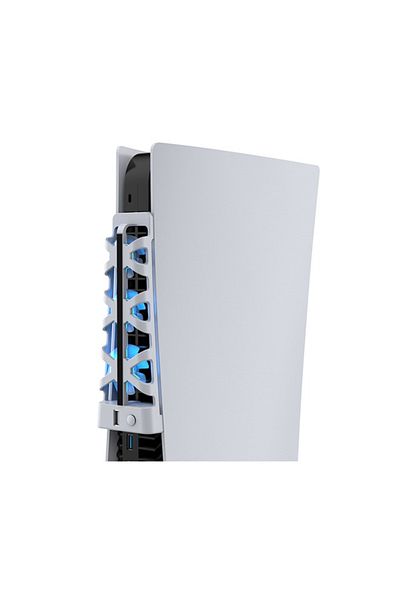 Dobe PS5 Console Cooling Fan with LED Light for Both Disc and Digital Editions White